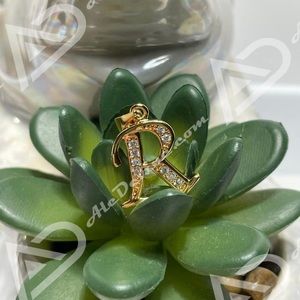 R Initial Pendant (gold plated)